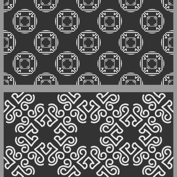 Simple Background Patterns Decorative Elements Black White Set Suitable Decorating — Stock Vector