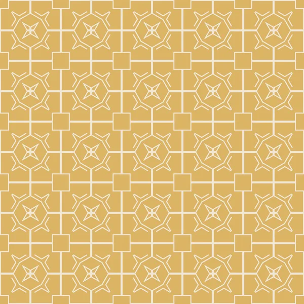 金の背景に幾何学的な装飾が施された背景パターン シームレスなパターン ベクトル画像 — ストックベクタ
