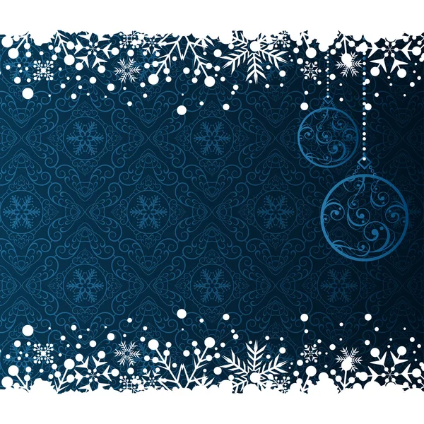 Marco de decoración de Navidad. Copo de nieve Fondo abstracto . — Vector de stock