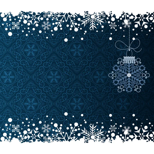 Marco de decoración de Navidad. Copo de nieve Fondo abstracto . — Vector de stock