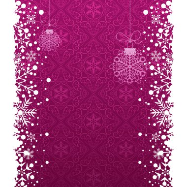 Noel dekorasyon çerçeve. Kar tanesi arka plan.