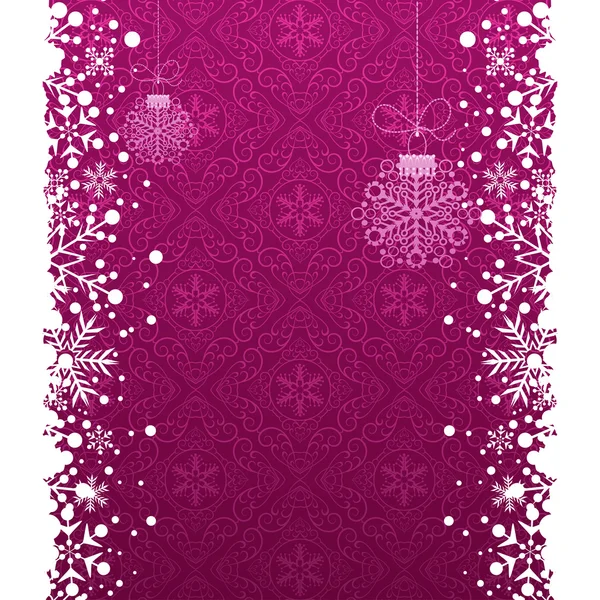 Kerstmis decoratie frame. Sneeuwvlok abstracte achtergrond. — Stockvector