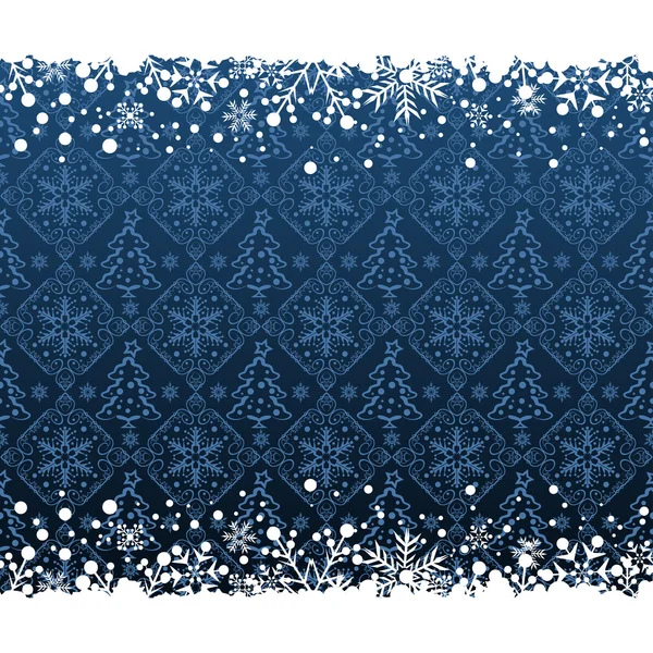 Kerstmis decoratie frame. Sneeuwvlok abstracte achtergrond. — Stockvector