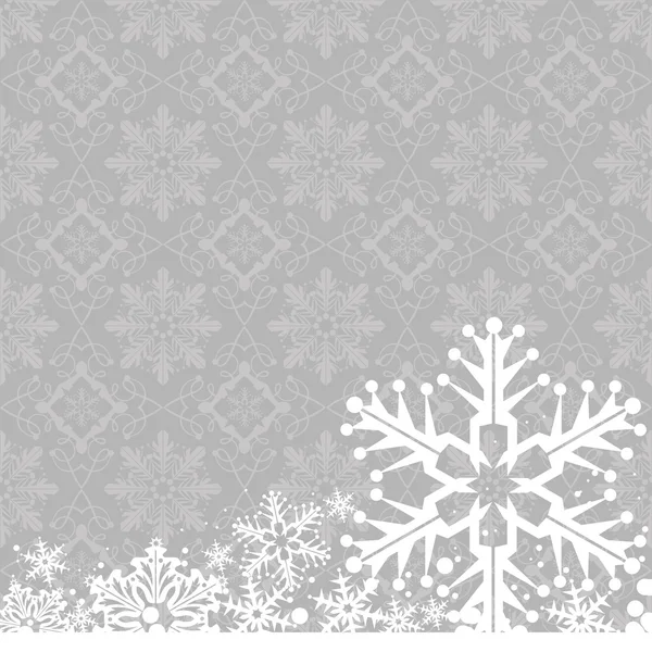 Vánoční dekorace rám. Sněhová vločka abstraktní pozadí. — Stockový vektor
