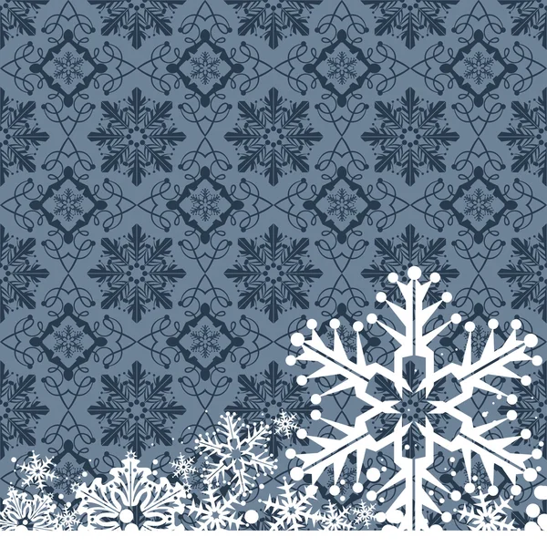 Marco de decoración de Navidad. Copo de nieve Fondo abstracto . — Vector de stock