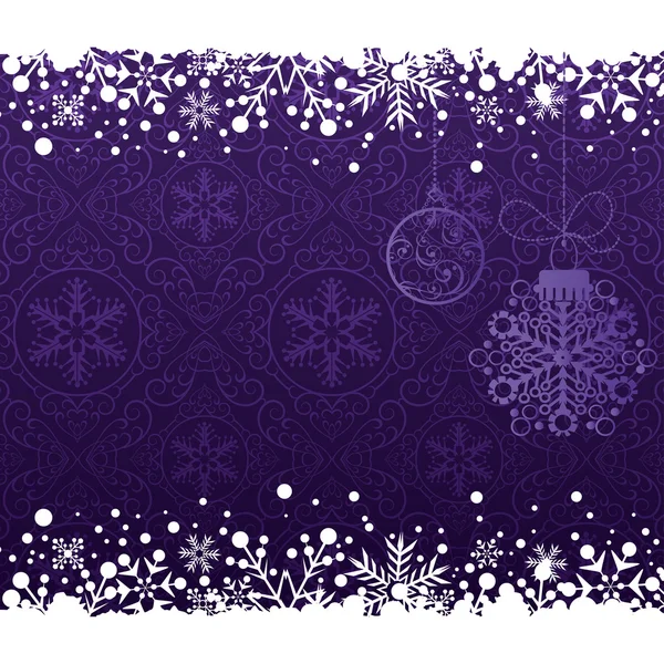 Kerstmis decoratie frame. Sneeuwvlok abstracte achtergrond. — Stockvector