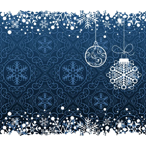 Weihnachtsdekoration Rahmen. Schneeflocke abstrakten Hintergrund. — Stockvektor