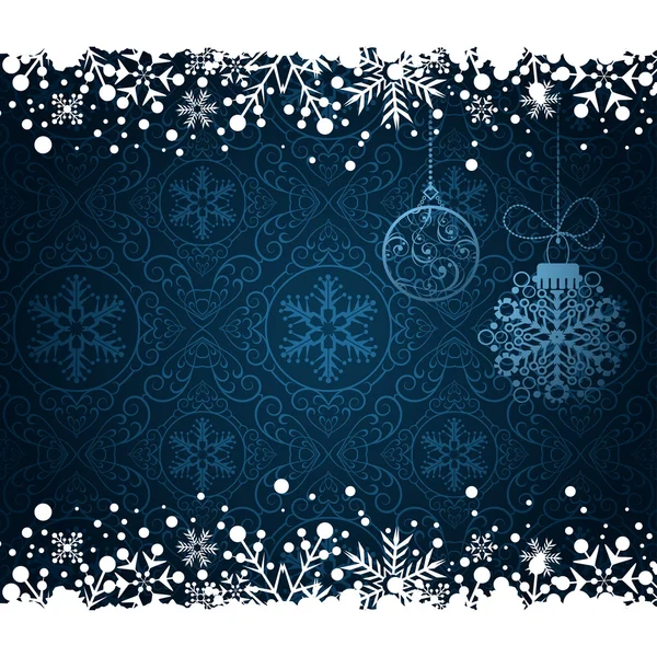 Різдвяна прикраса рамка. Сніжинка Абстрактний фон . — стоковий вектор