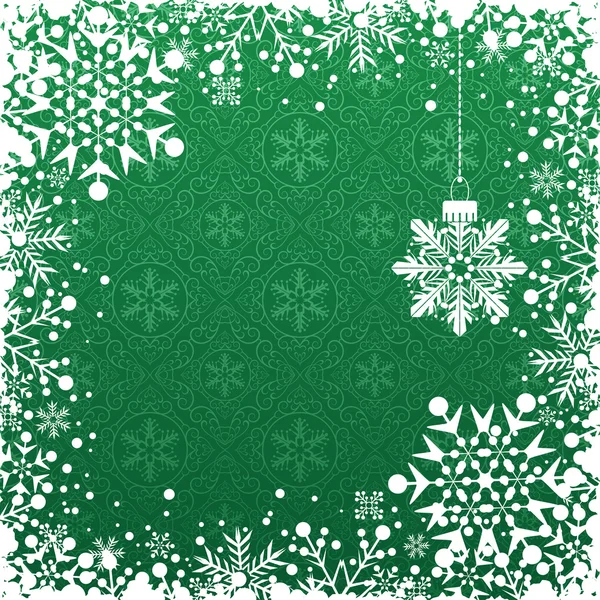 Χριστούγεννα διακόσμηση πλαίσιο. Abstract Ιστορικό νιφάδα χιονιού. — Διανυσματικό Αρχείο
