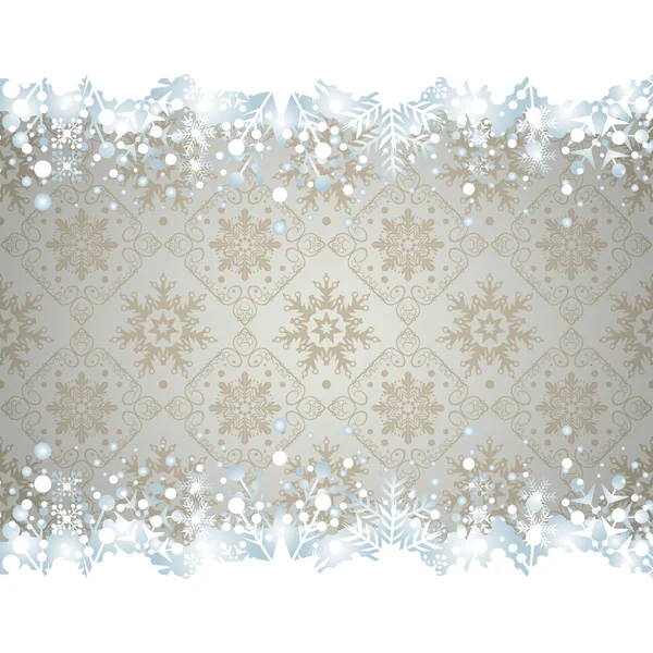 Marco de decoración de Navidad. Copo de nieve Fondo abstracto . — Archivo Imágenes Vectoriales