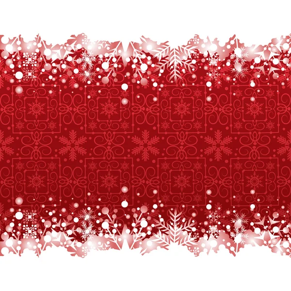 Kerstmis decoratie frame. Sneeuwvlok abstracte achtergrond. — Stockvector