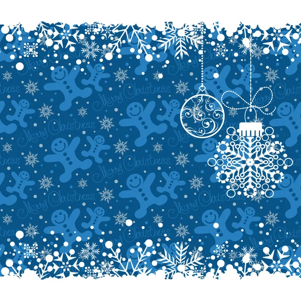 クリスマス装飾フレームです。スノーフレークの抽象的な背景. — ストックベクタ