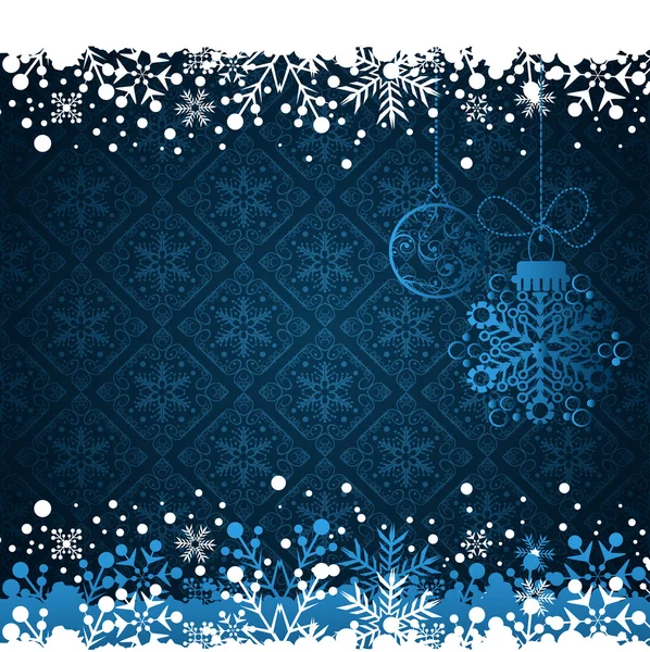 Рождественская рамка. Аннотация Снежинки . — стоковый вектор