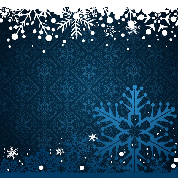 Marco de decoración de Navidad. Copo de nieve Fondo abstracto . — Archivo Imágenes Vectoriales