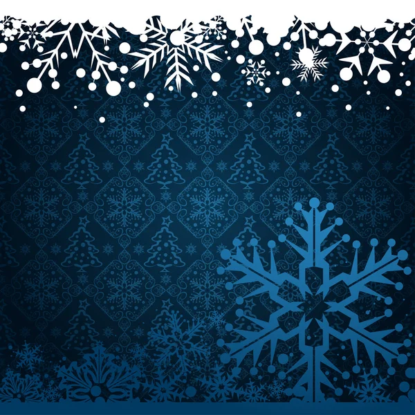 Cornice decorazione di Natale. Fiocco di neve Sfondo astratto . — Vettoriale Stock