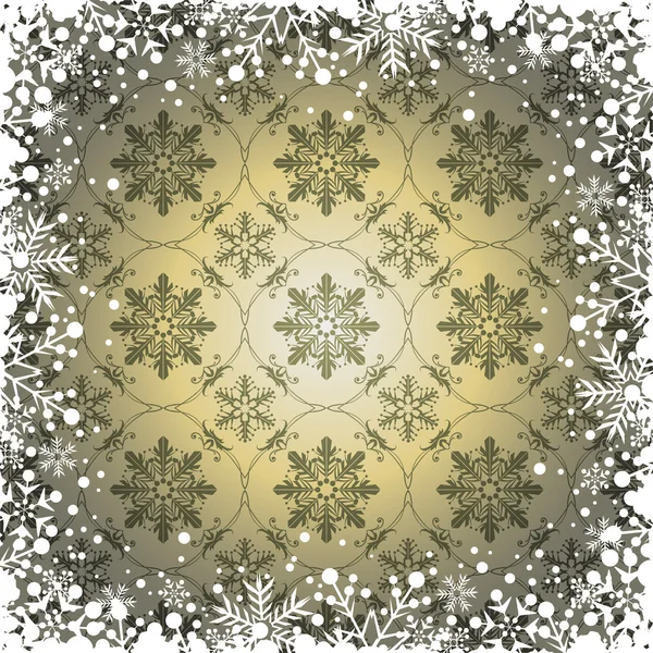 Christmas decoration frame. Snowflake Abstract Background. — Stock Vector