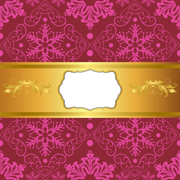 Kerstmis decoratie frame. Sneeuwvlok abstracte achtergrond. — Stockvector