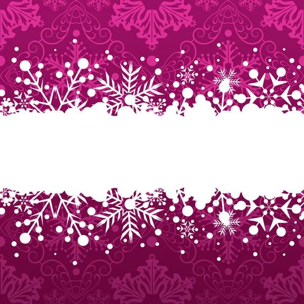 Kerstmis decoratie frame. Sneeuwvlok abstracte achtergrond. — Stockvector