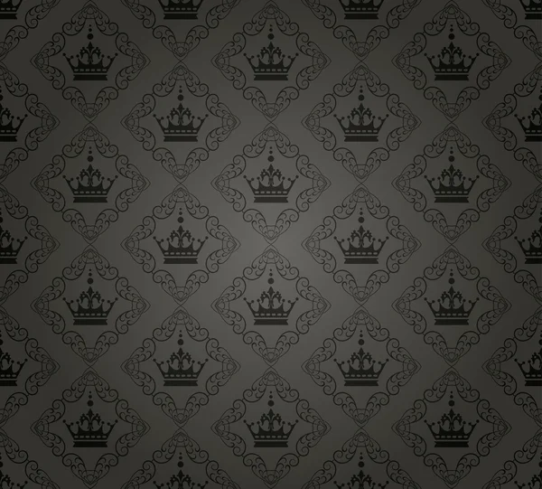 ダマスク織の壁紙パターン (ベクトル) — ストックベクタ