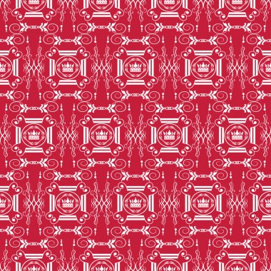 Eski tarzda kırmızı duvar kağıdı