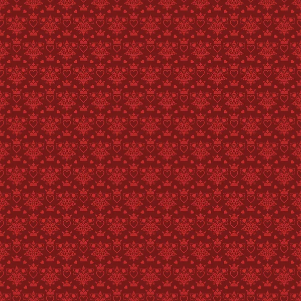 Red wallpaper in old style — Stock Vector