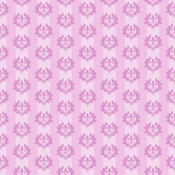 Damas motif papier peint rose — Image vectorielle