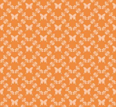 Retro duvar kağıdı deseni turuncu
