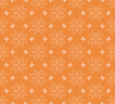 Retro duvar kağıdı deseni turuncu