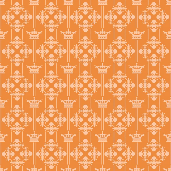 Retro behangpapier patroon Orange — Stockvector