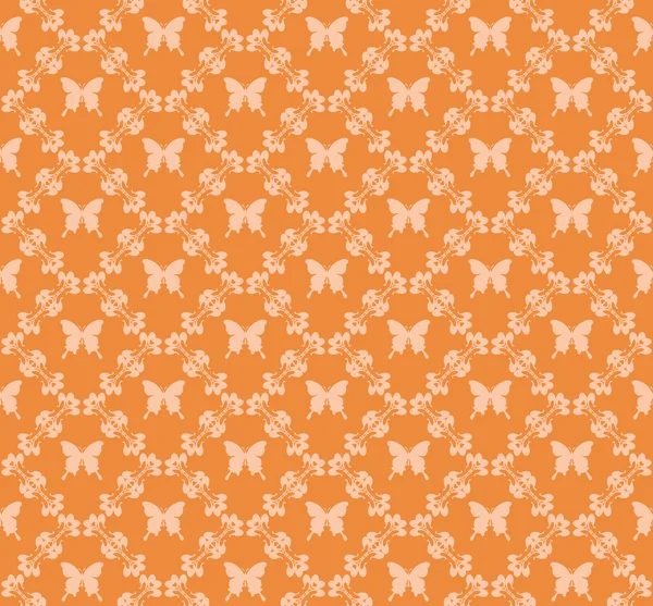 Modèle de papier peint rétro orange — Image vectorielle