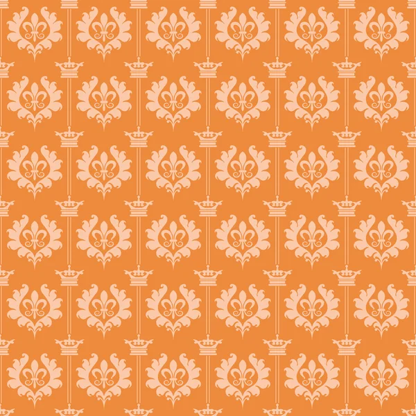 Modèle de papier peint rétro orange — Image vectorielle