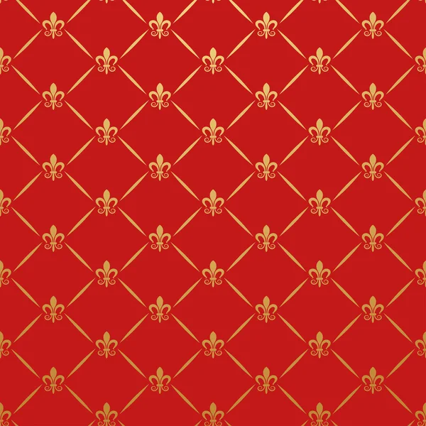 Czerwony wzór tapety w stylu retro — Wektor stockowy