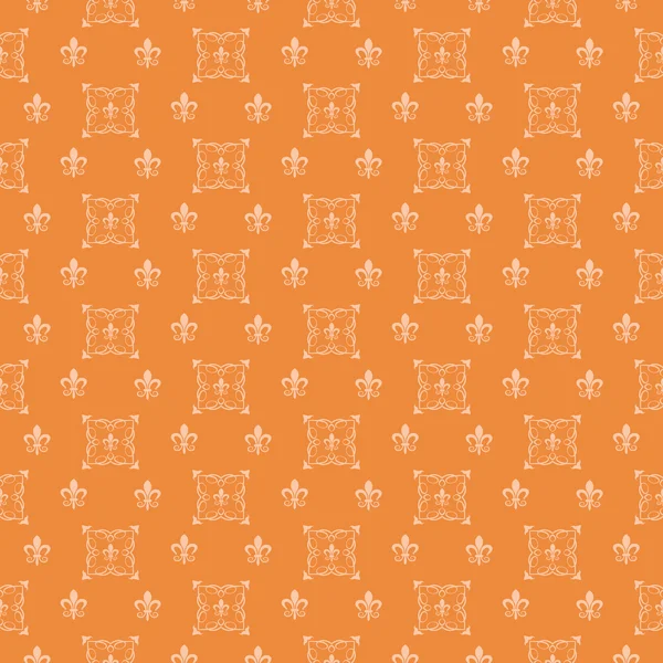 Retro Papel de parede padrão laranja — Vetor de Stock