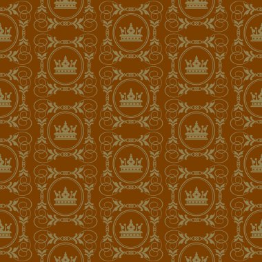 Tasarımınız için duvar kağıdı arka plan seamless modeli. Kahverengi renk.