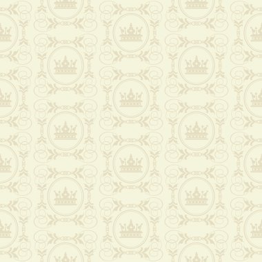 Tasarımınız için duvar kağıdı arka plan seamless modeli. Renk bej.