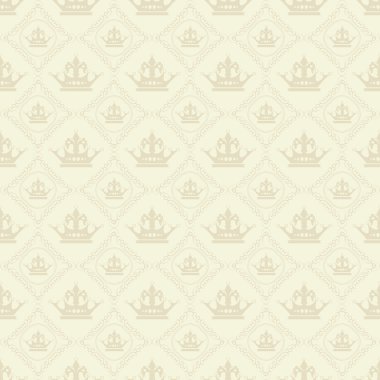 Tasarımınız için duvar kağıdı arka plan seamless modeli. Renk bej.