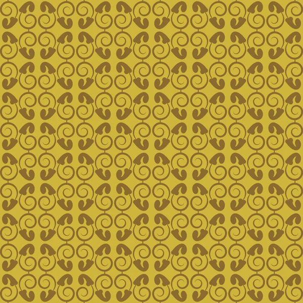 Tapete Hintergrund nahtlose Muster für Ihr Design. Farbe Altgold. — Stockvektor