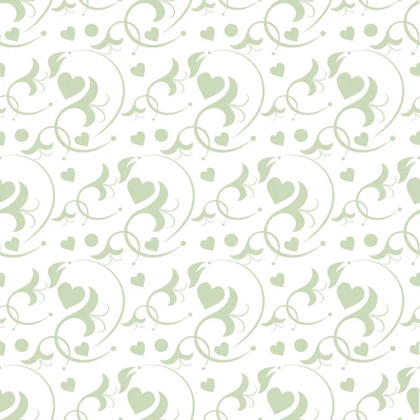 Wallpaper achtergrond naadloze patroon voor uw ontwerp. Kleur groen. — Stockvector