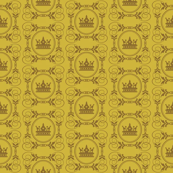 Tasarımınız için duvar kağıdı arka plan seamless modeli. Renk eski altın.