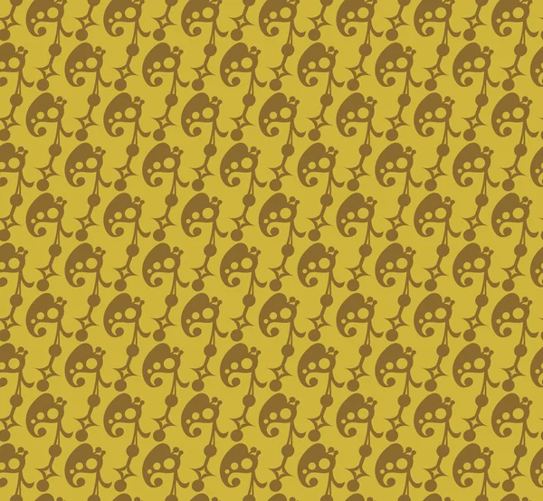 Wallpaper achtergrond naadloze patroon voor uw ontwerp. Kleur old gold. — Stockvector