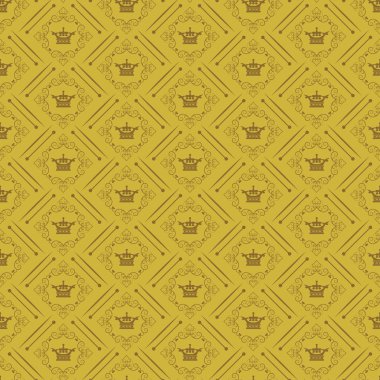 Arka planına duvar kağıdı. Seamless modeli. Eski altın renk