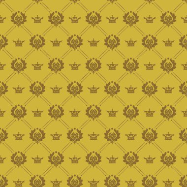 Arka planına duvar kağıdı. Seamless modeli. Eski altın renk