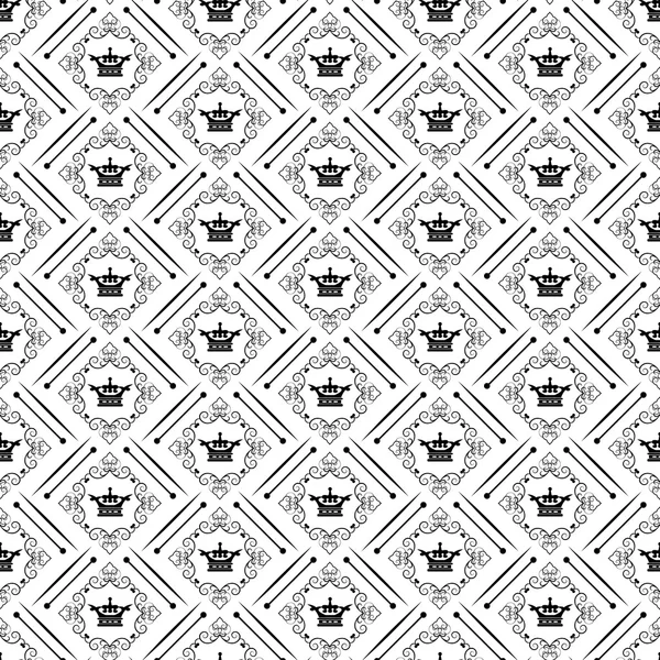 Wallpaper achtergrond. Naadloze patroon. Retro textuur. — Stockvector