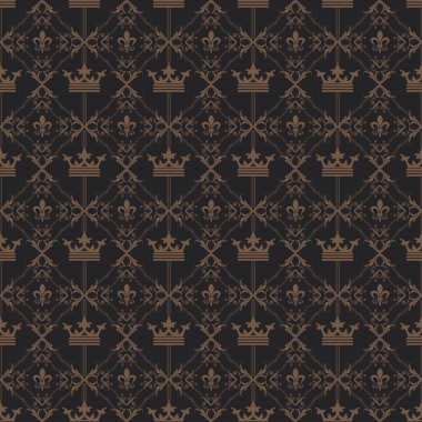 Arka planına duvar kağıdı. Seamless modeli. Retro doku. Siyah renk. Vektör görüntü