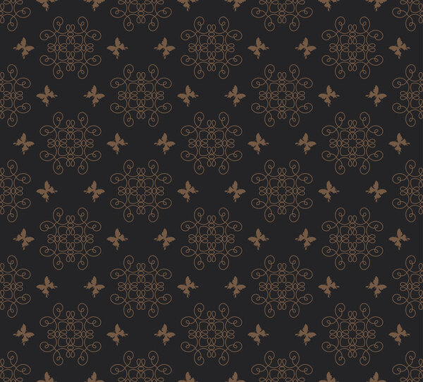 Обои Фон. Бесшовный шаблон. Ретро текстура. Чёрный цвет. Векторное изображение
