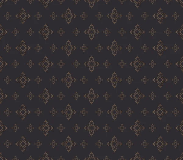 Tapete Hintergrund. nahtloses Muster. Retro-Textur. schwarze Farbe. Vektorbild — Stockvektor