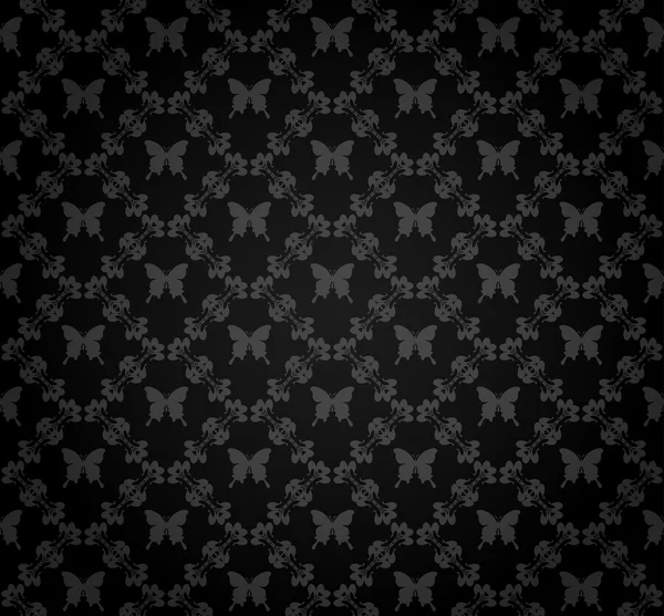 Wallpaper achtergrond. Retro textuur. Zwarte kleur. Vector afbeelding — Stockvector