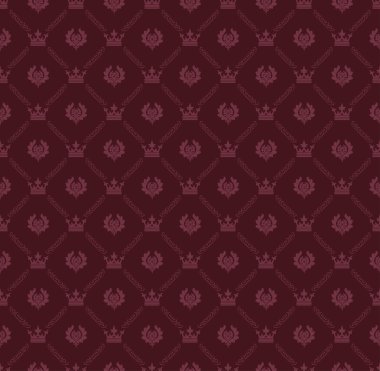 Seamless modeli. Royal duvar kağıdı. Retro