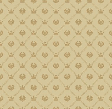 Seamless modeli. Royal duvar kağıdı. Retro