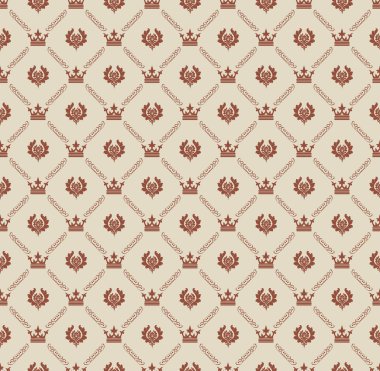Seamless modeli. Royal duvar kağıdı. Retro